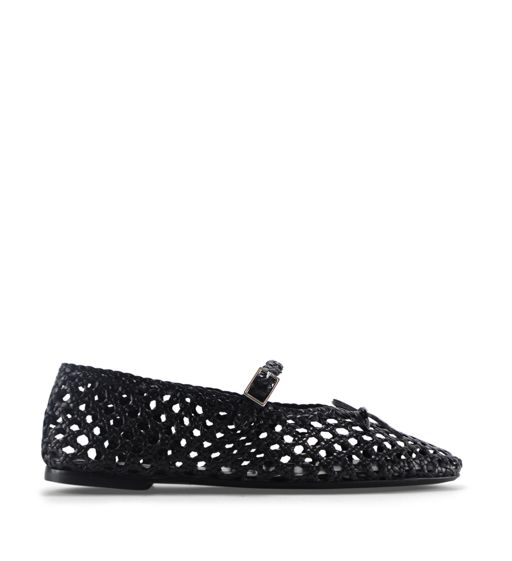 Ischia ballerina, black leather