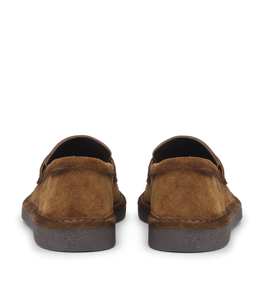 Lunelle loafers, chestnut suede