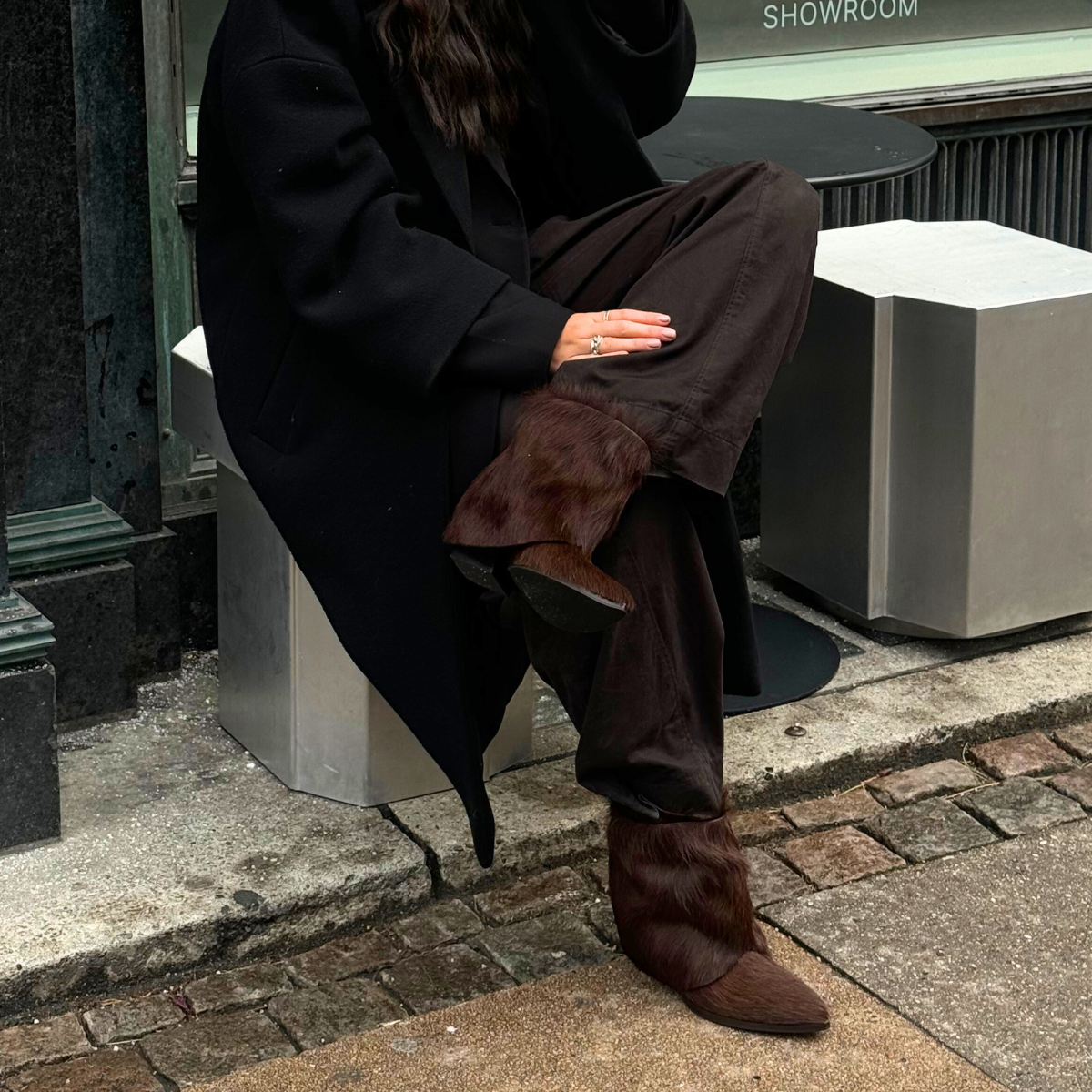 Zorro ko 60 støvler, brun ko pels