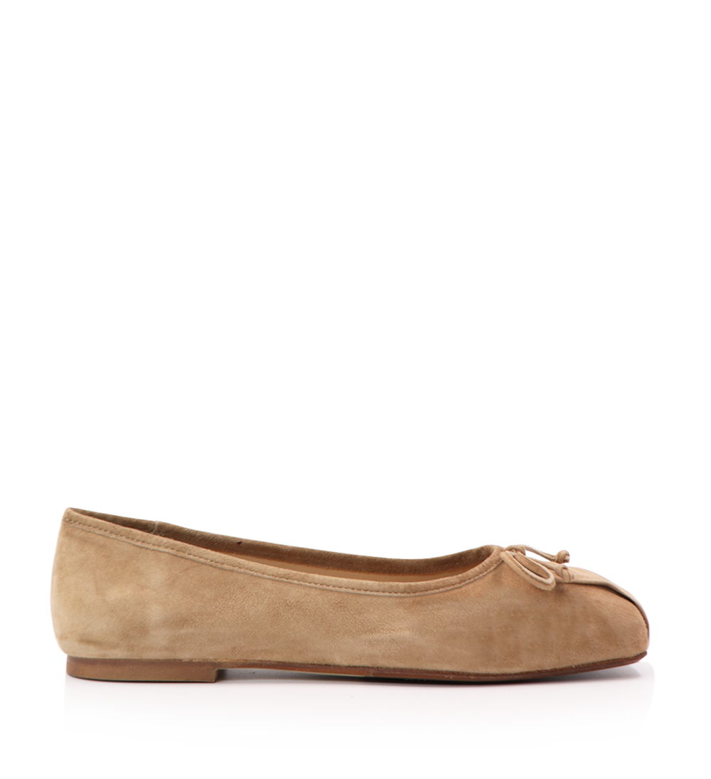 Serena ballerina, camel suede
