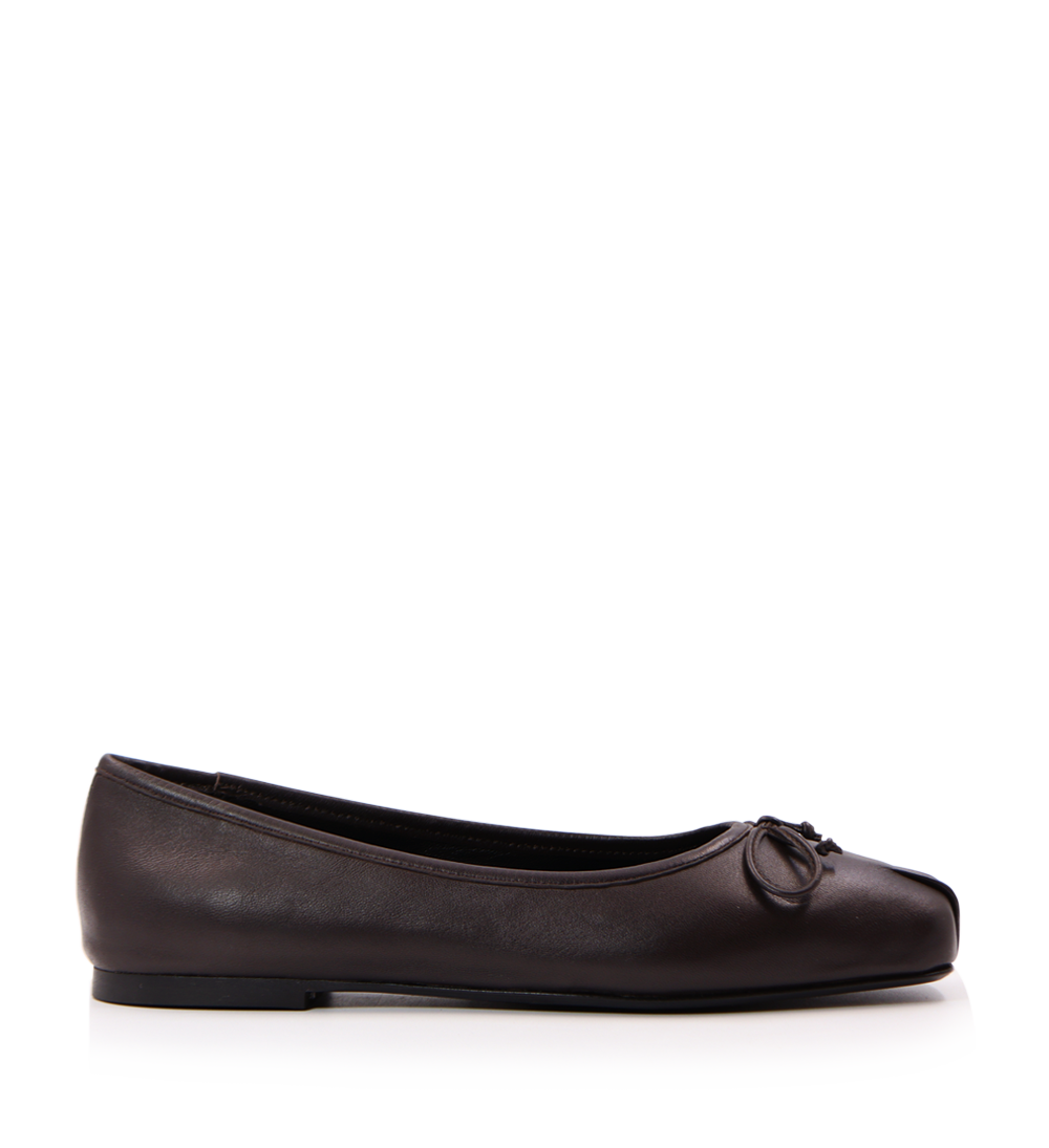 Serena ballerina, dark brown suede