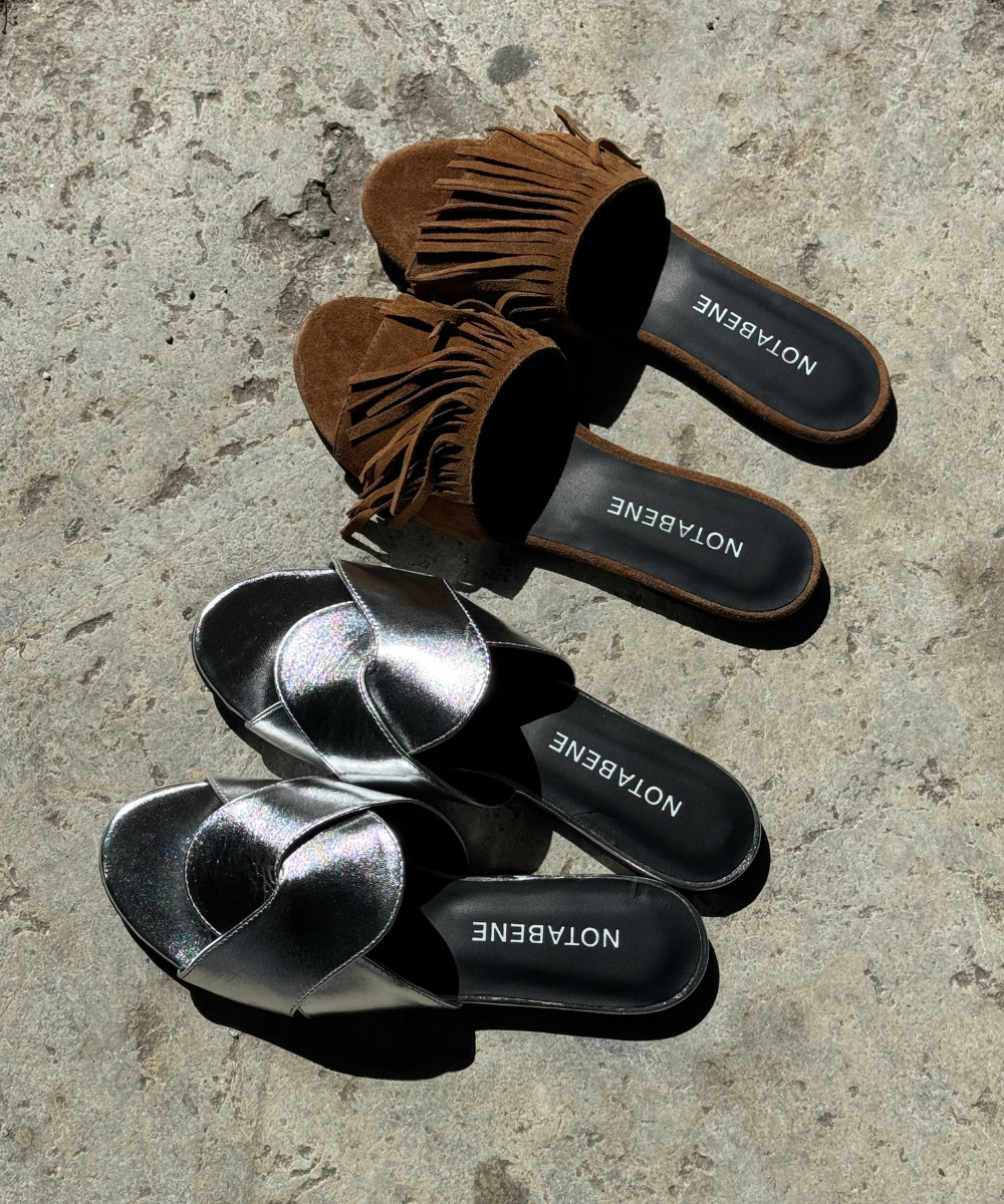 Fanny sandaler, sølv læder