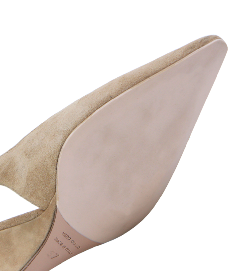 Elba 50 wedge heel, camel suede