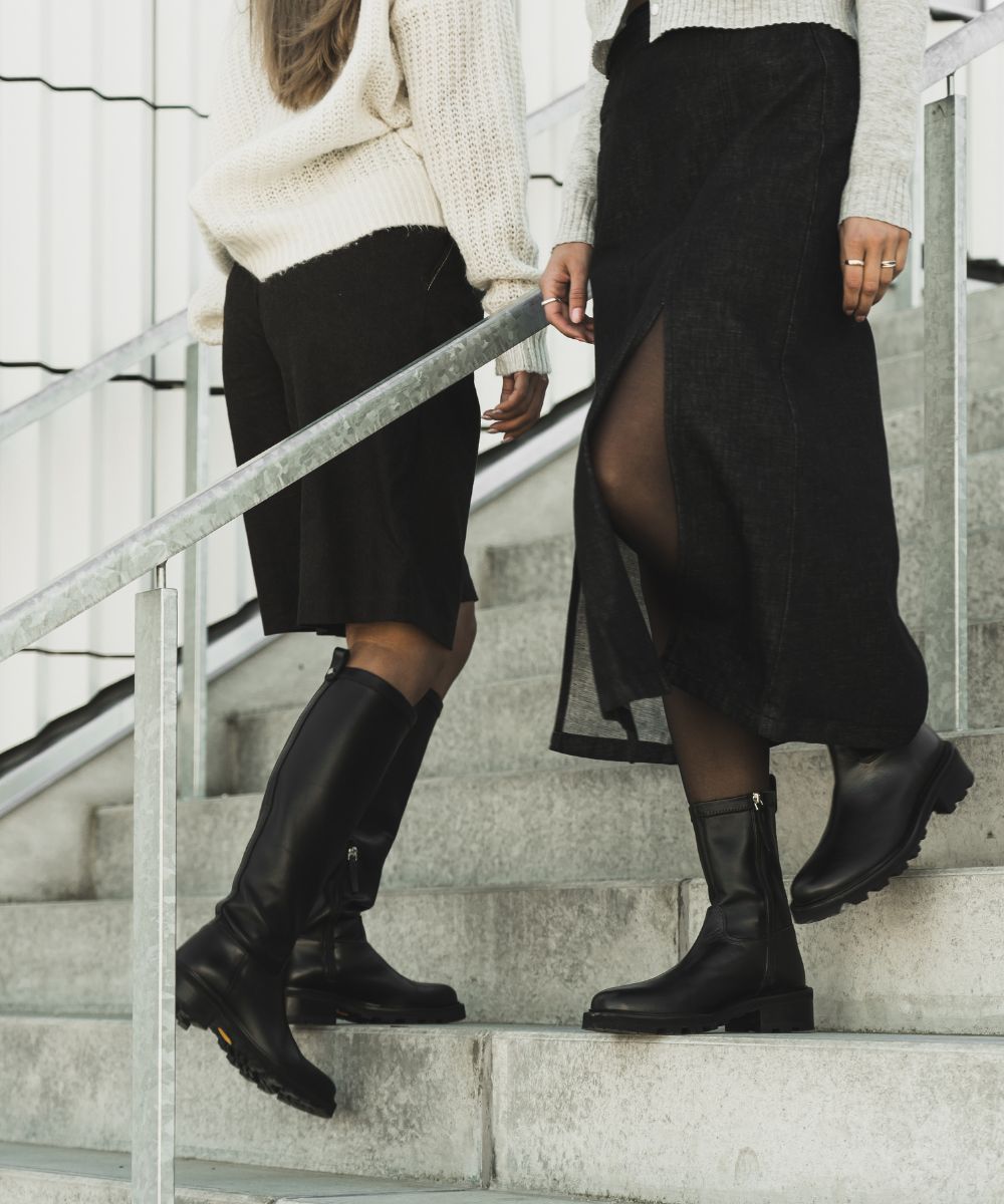 Chiara støvler, sort læder