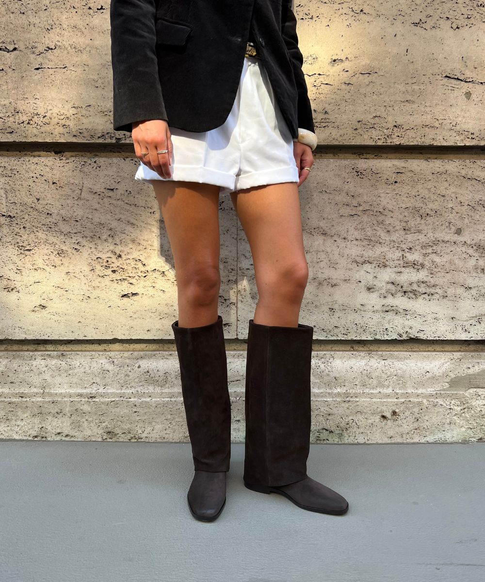 Lupe boots, dark brown suede