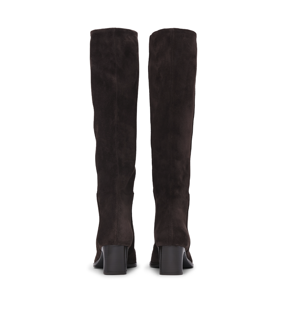 xaya 50 boots, dark brown suede