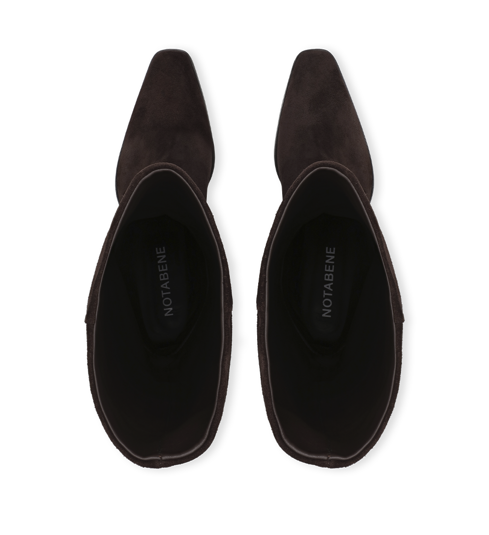 xaya 50 boots, dark brown suede