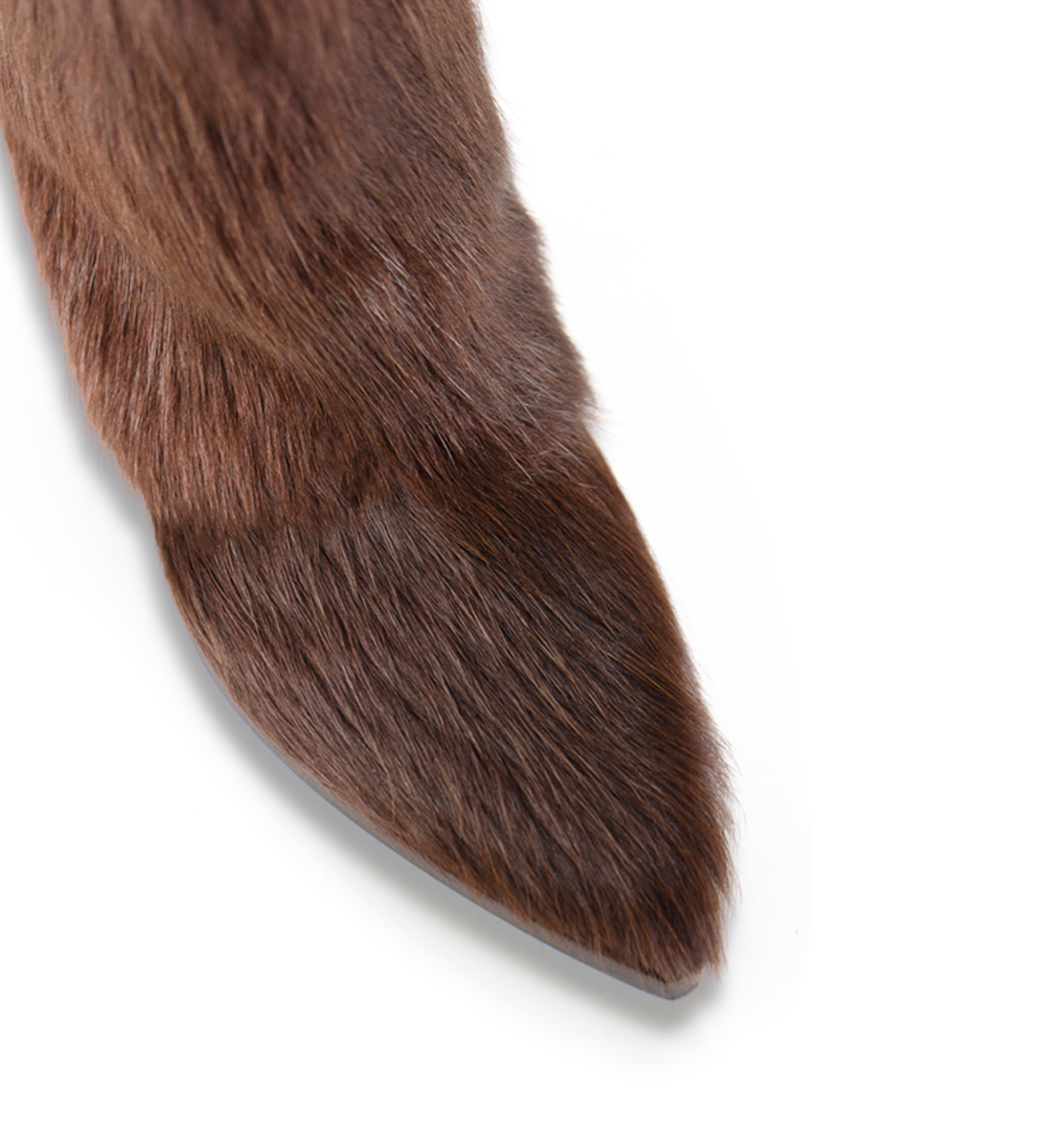 Zorro ko 60 støvler, brun ko pels