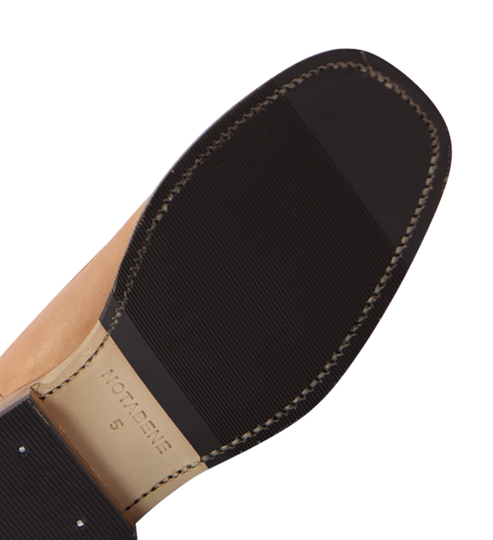 Achilles boots, oak leather