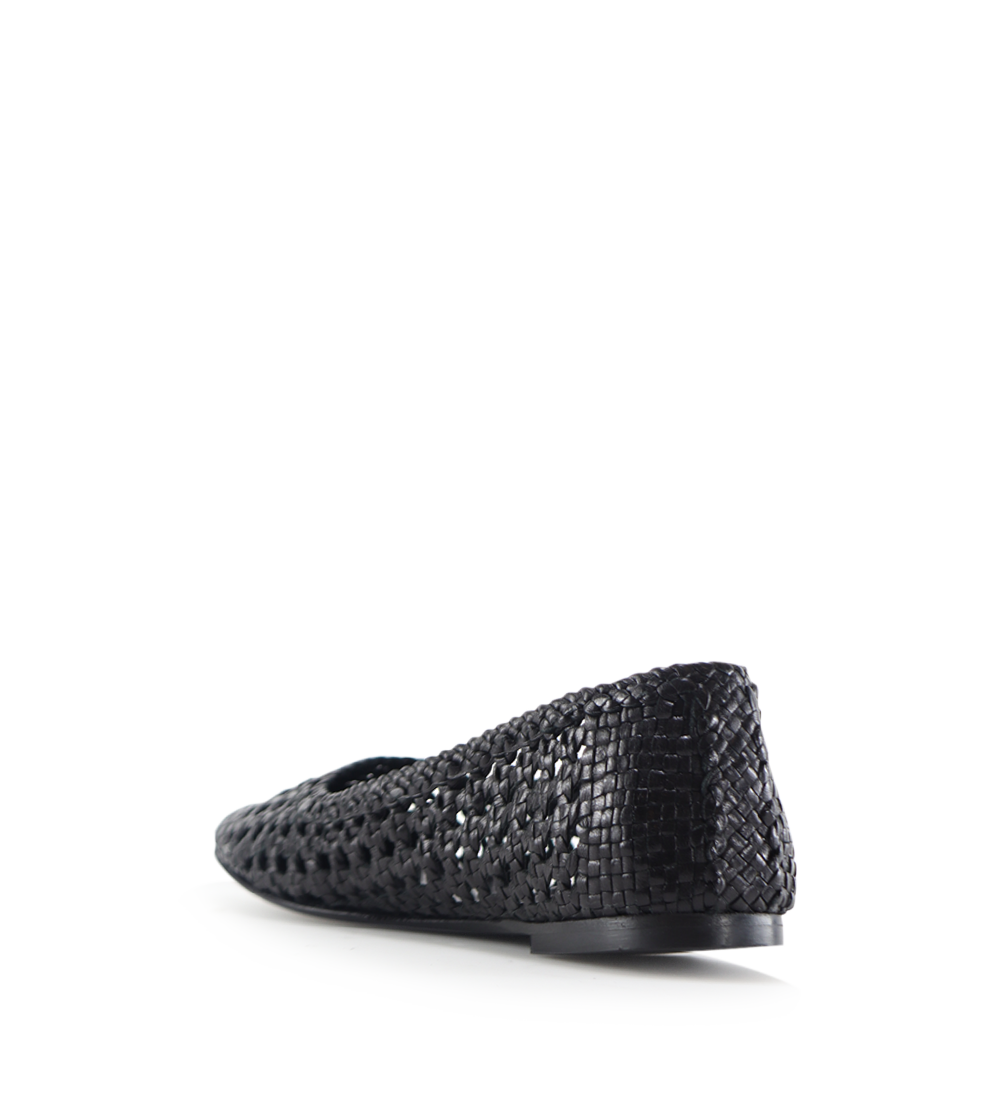 Capri II ballerina, sort læder