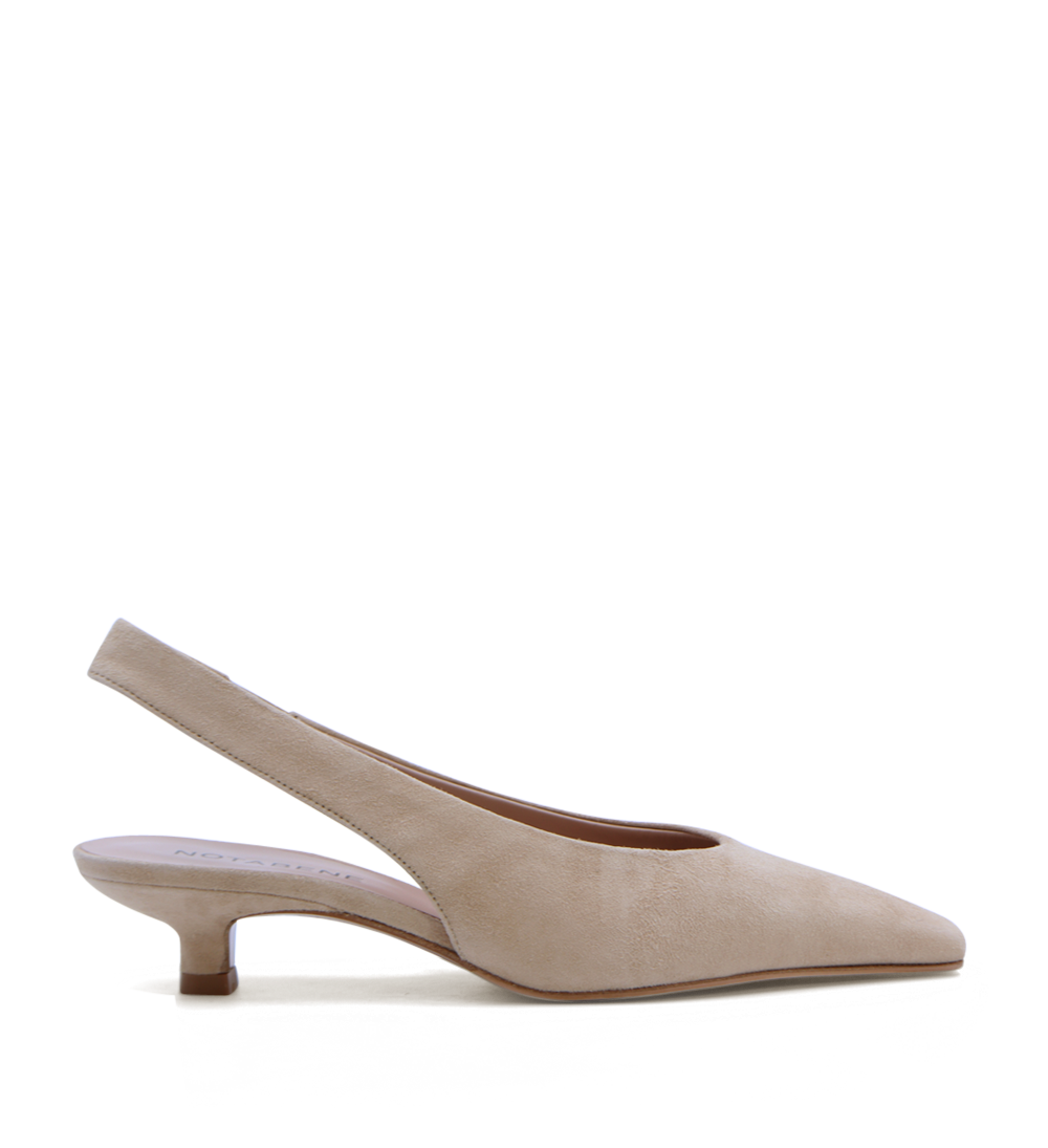Eleonora 35 slingback stilettos, camel suede