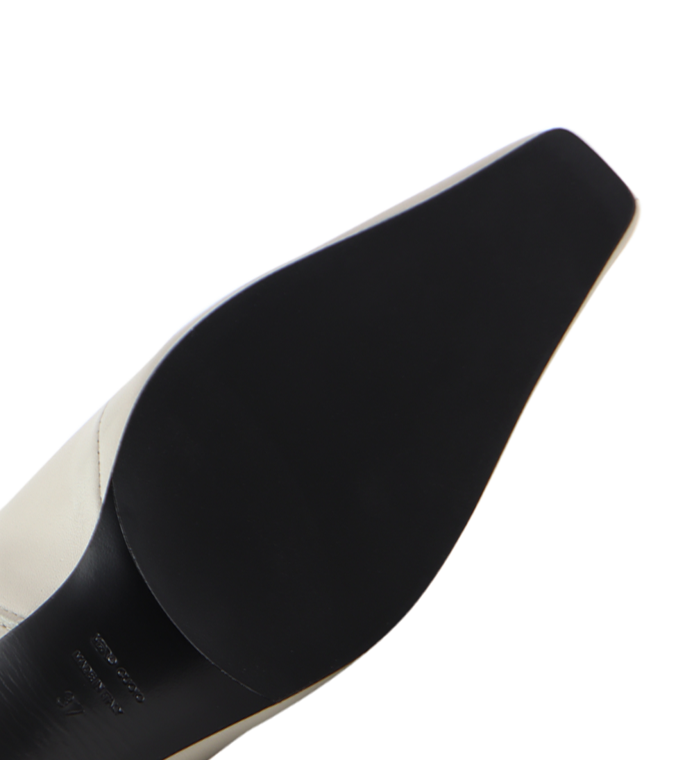 Elly 35 boots, off-white leather