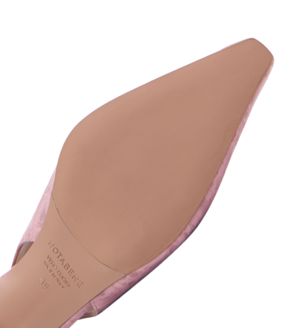 Emmely 70 slingback stilettos, pink croco