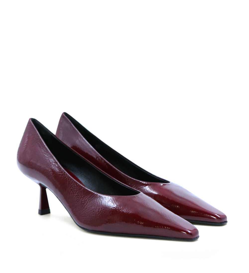 Emmy Low 50 stilettos, burgundy patent