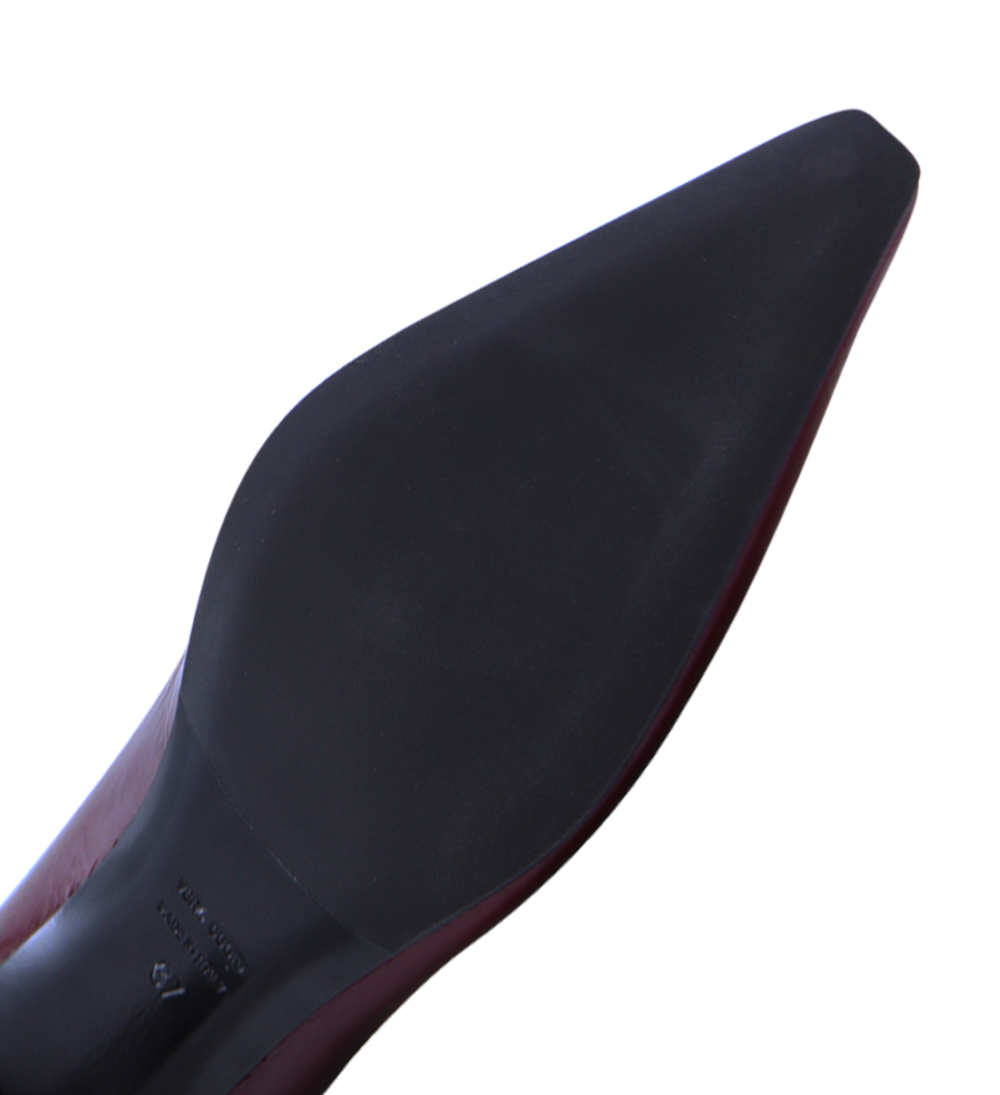 Emmy Low 50 stilettos, burgundy patent