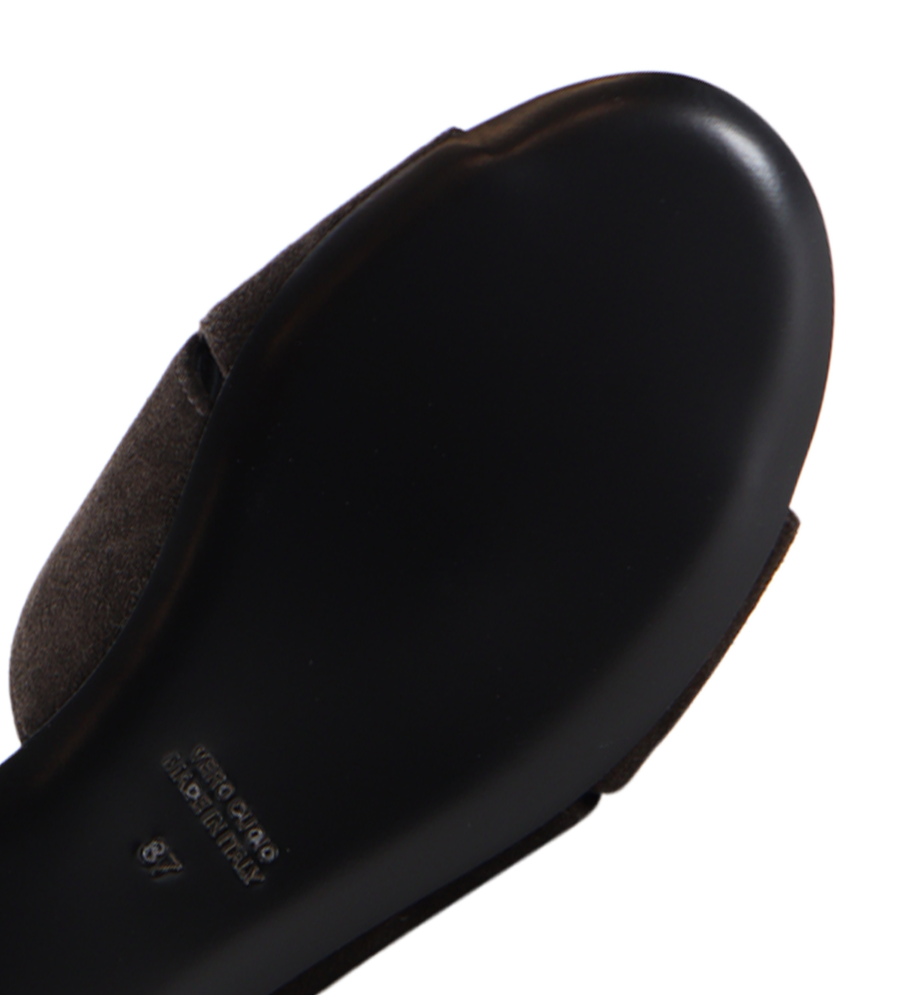 Fanny sandaler, mørkebrun ruskind