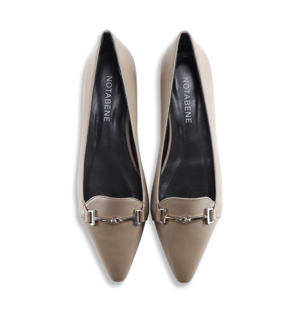 Giselle ballerinas, gray leather