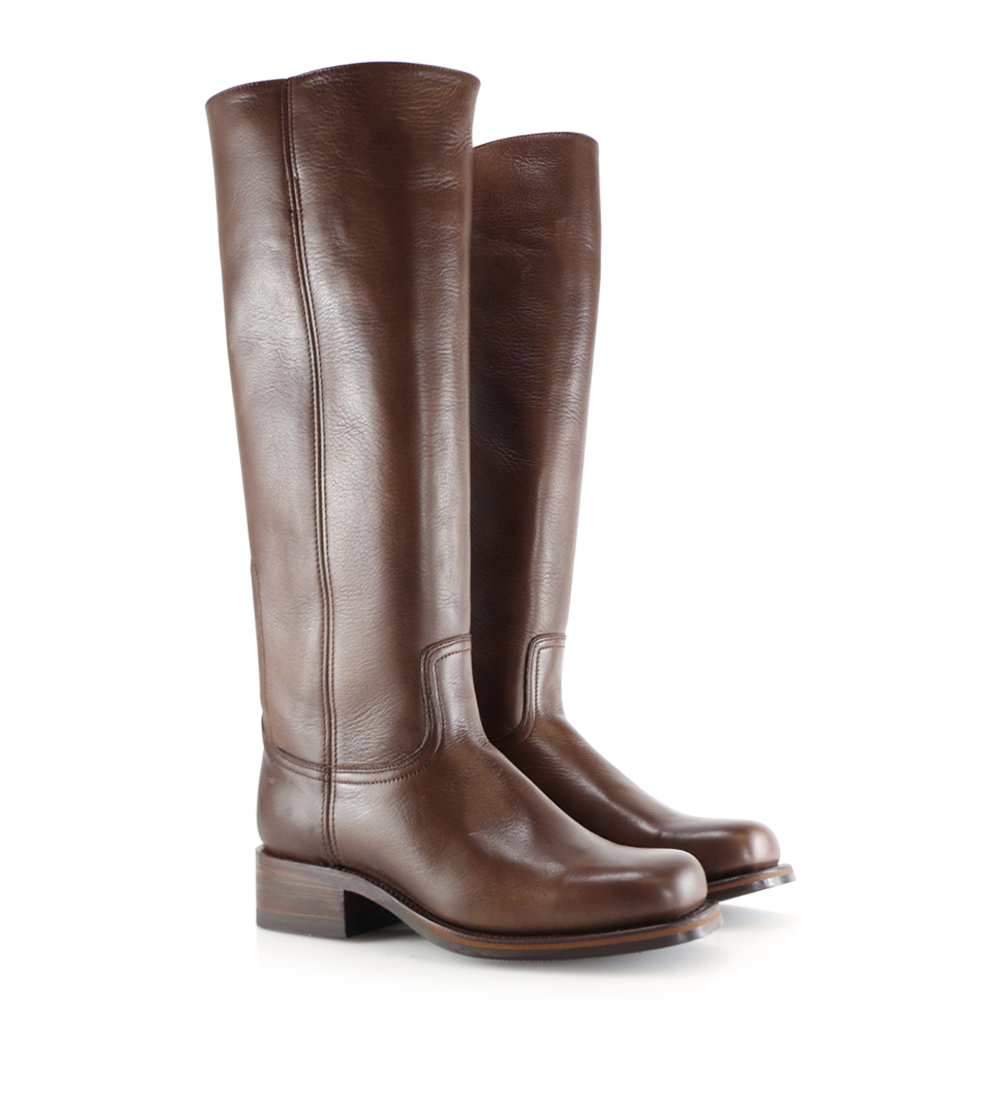 Achilla støvler, mørkebrun læder