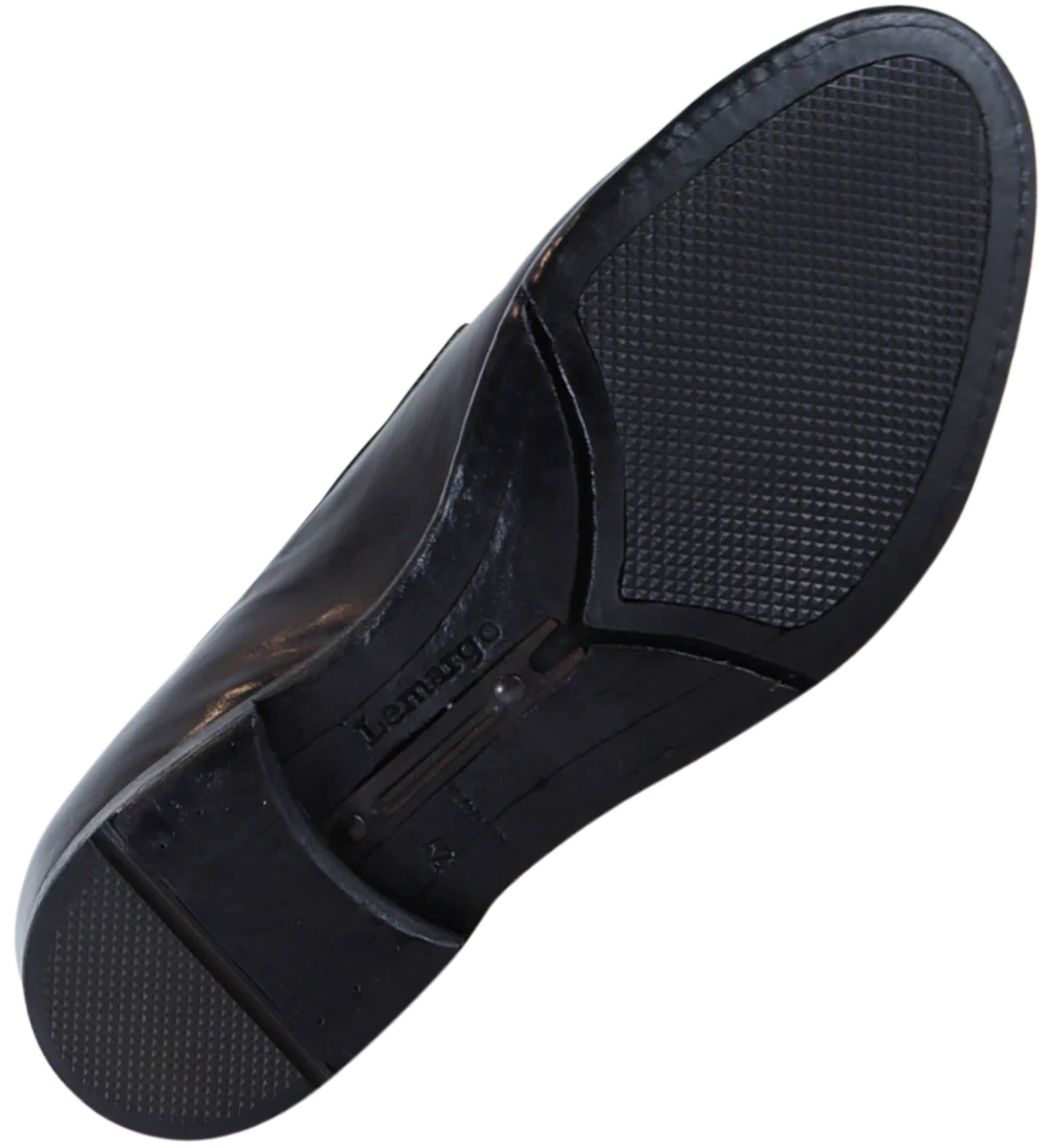 Enzo oxfords sko, sort læder