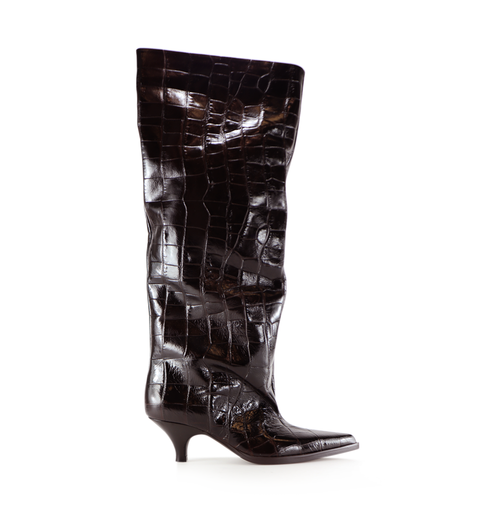 Yolanda 60 støvler, mørkebrun croco