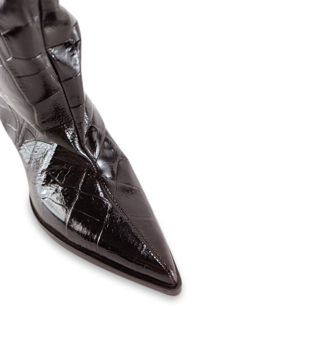 Yolanda 60 støvler, mørkebrun croco