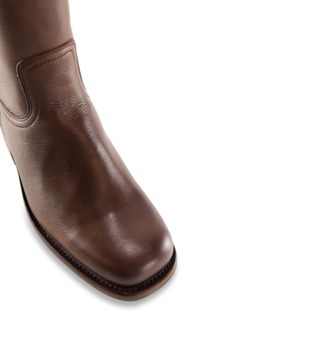 Achilla støvler, mørkebrun læder