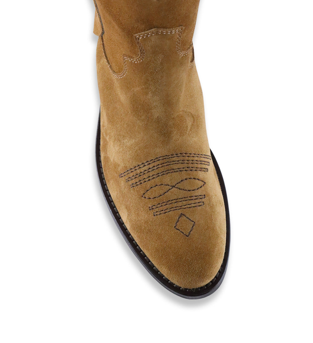 Anne støvler, brun ruskind