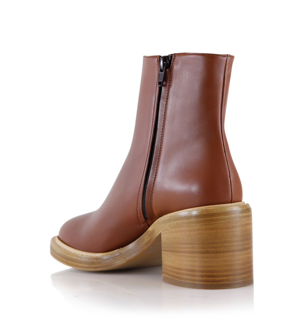 Blonde støvler, brun læder