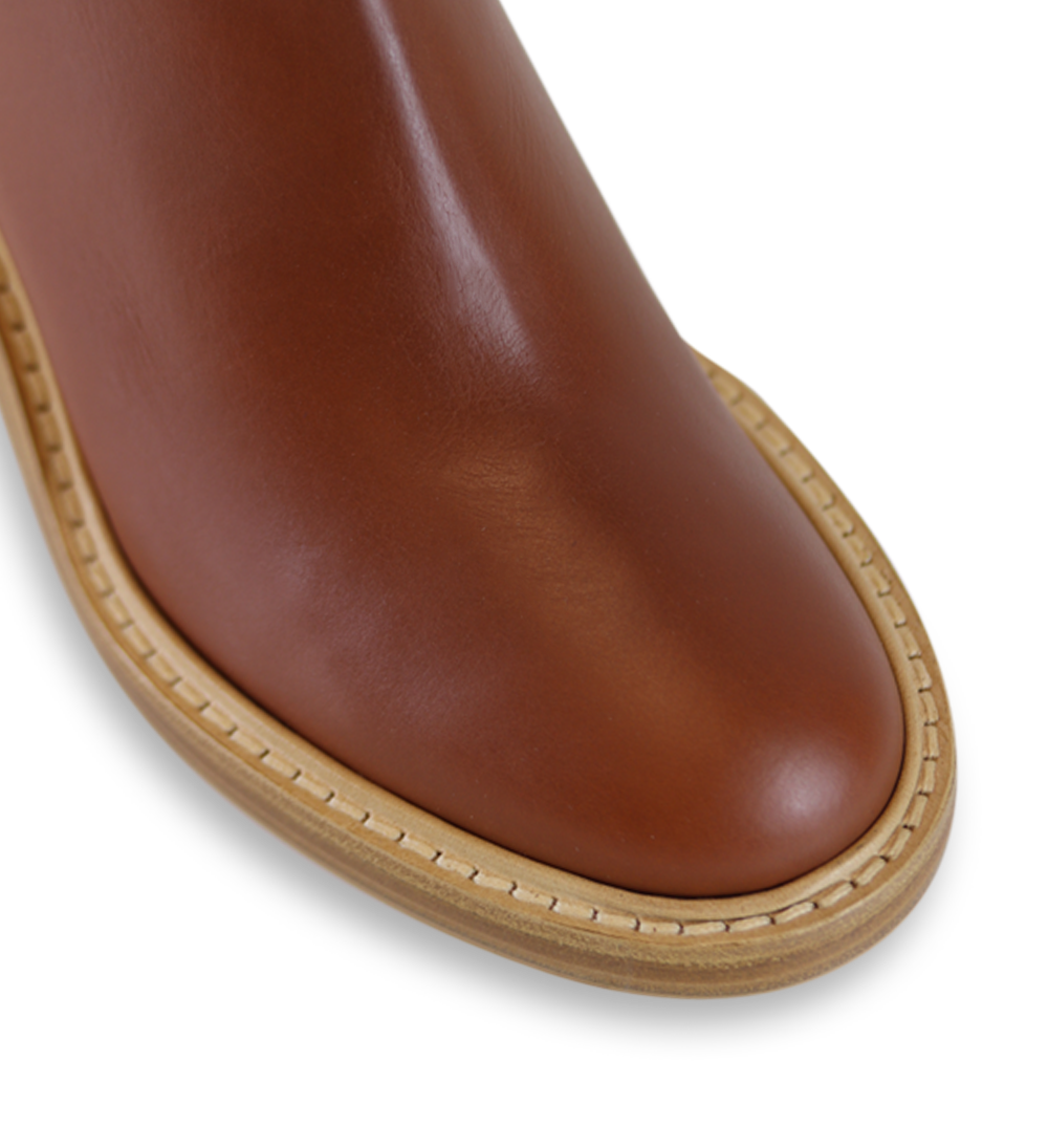 Blonde støvler, brun læder