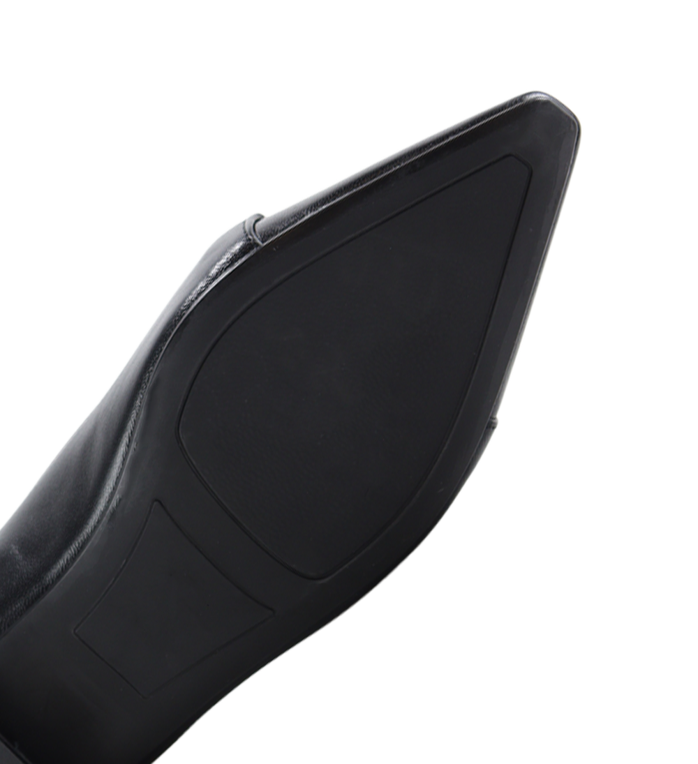 Giselle ballerinas, black leather