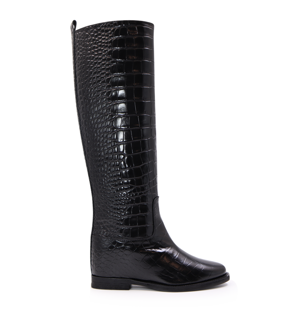 Isadora 30 boots, black croco