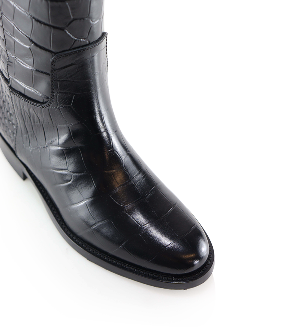 Izella støvler, sort croco