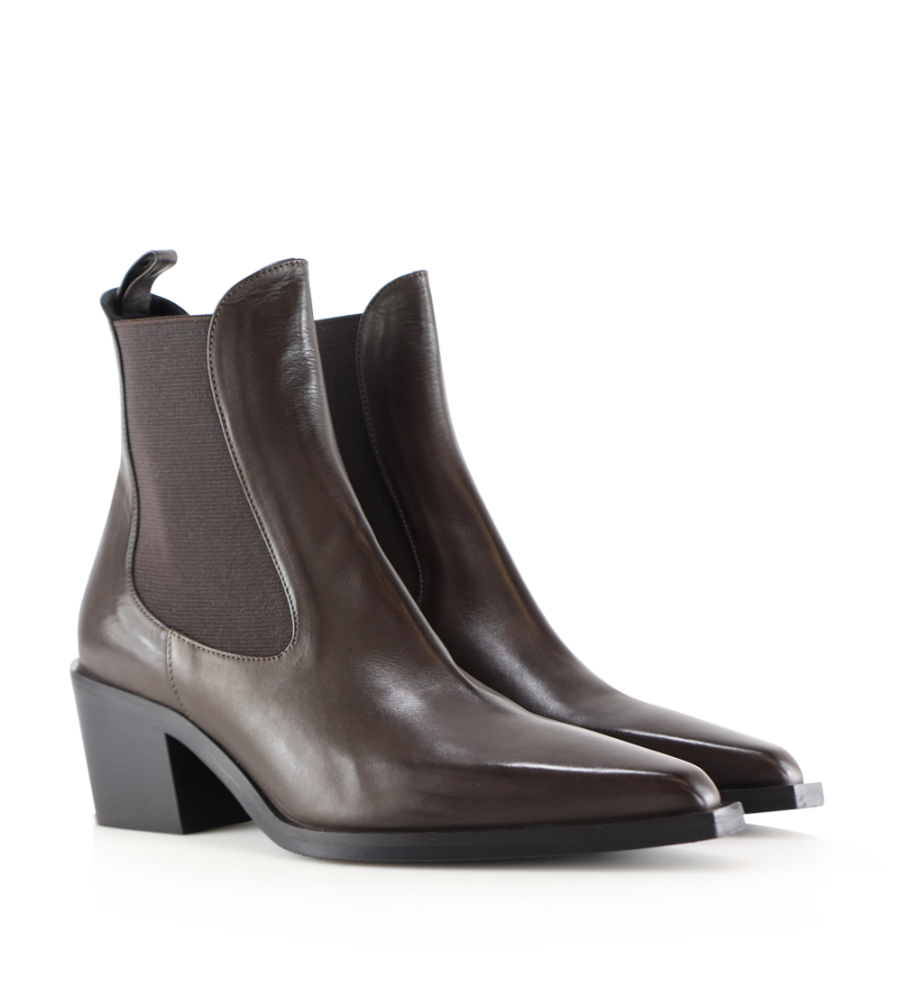 Luna 50 støvler, mørkebrun læder