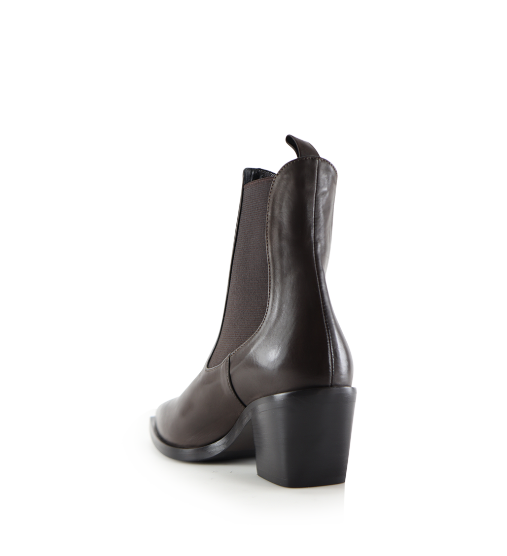 Luna 50 støvler, mørkebrun læder