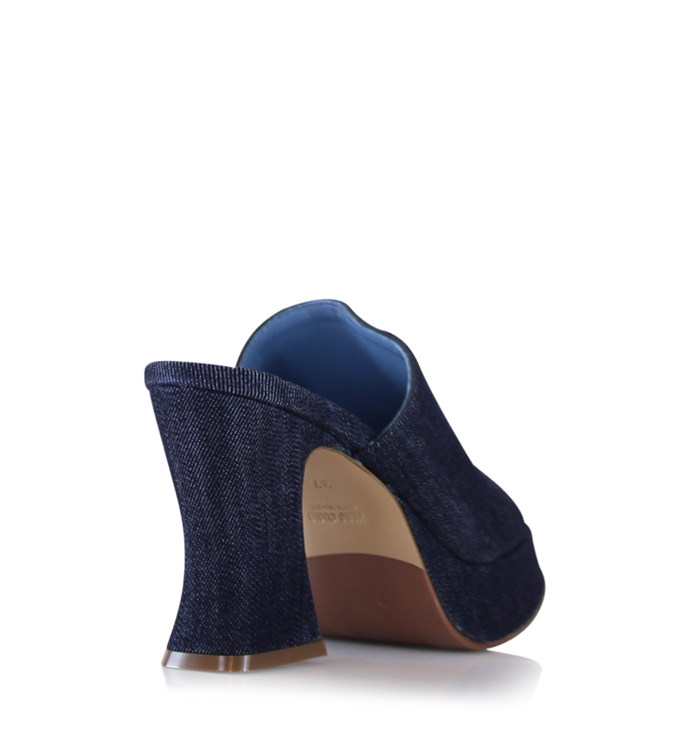 Amara plateau sandaler, denim