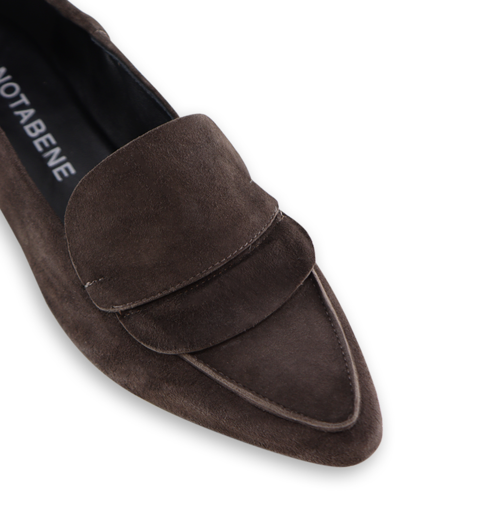 Romy II loafers, mørkebrun ruskind