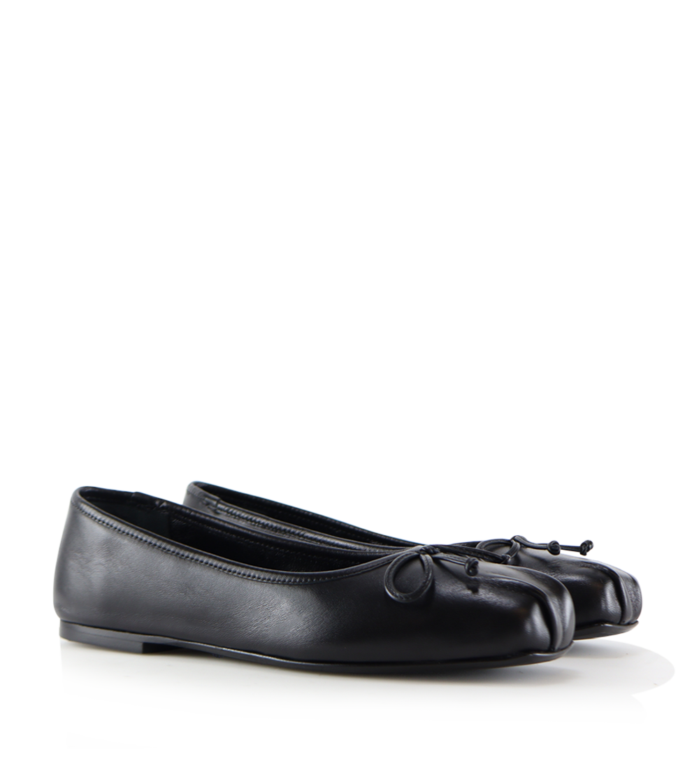 Serena ballerina, sort læder