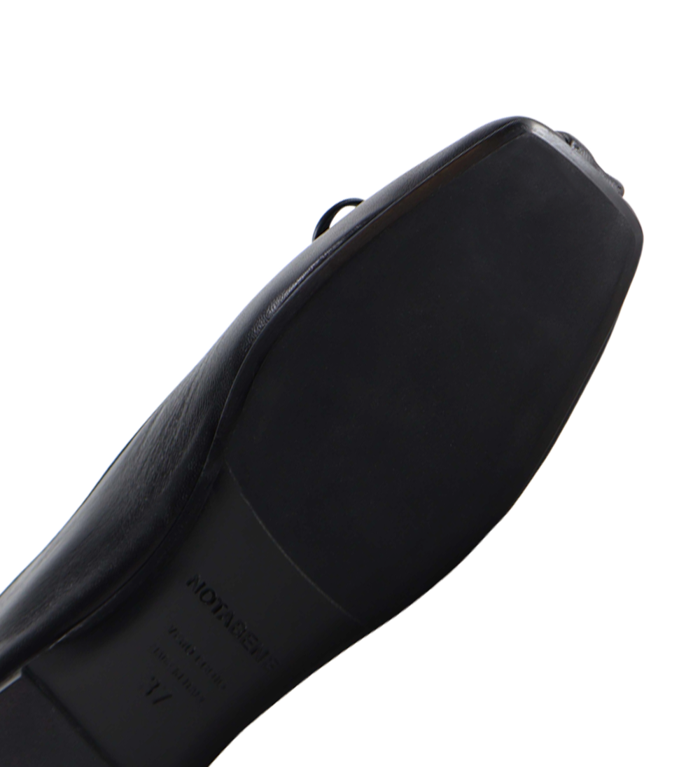 Serena ballerina, sort læder