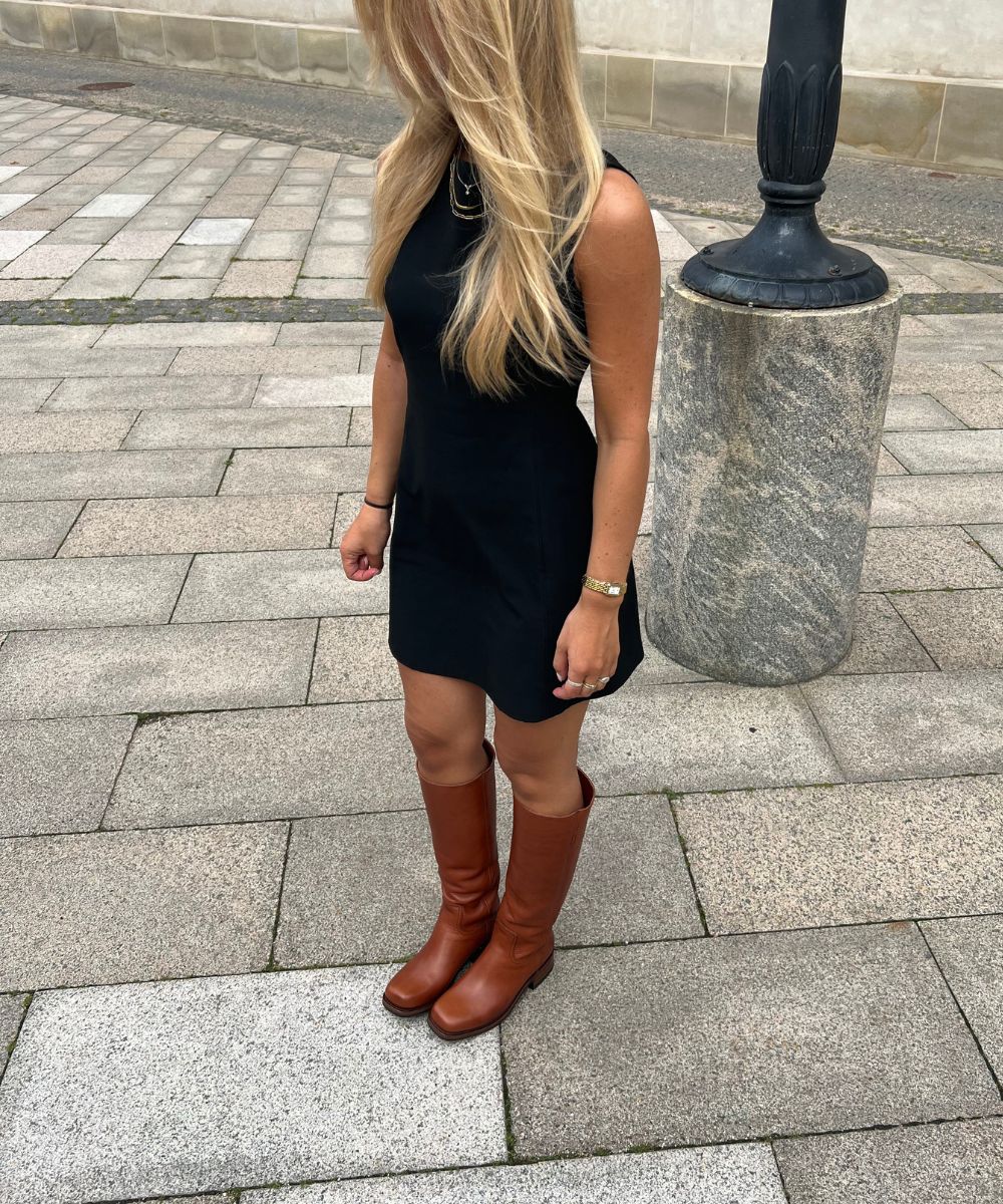 Achilla støvler, brun læder