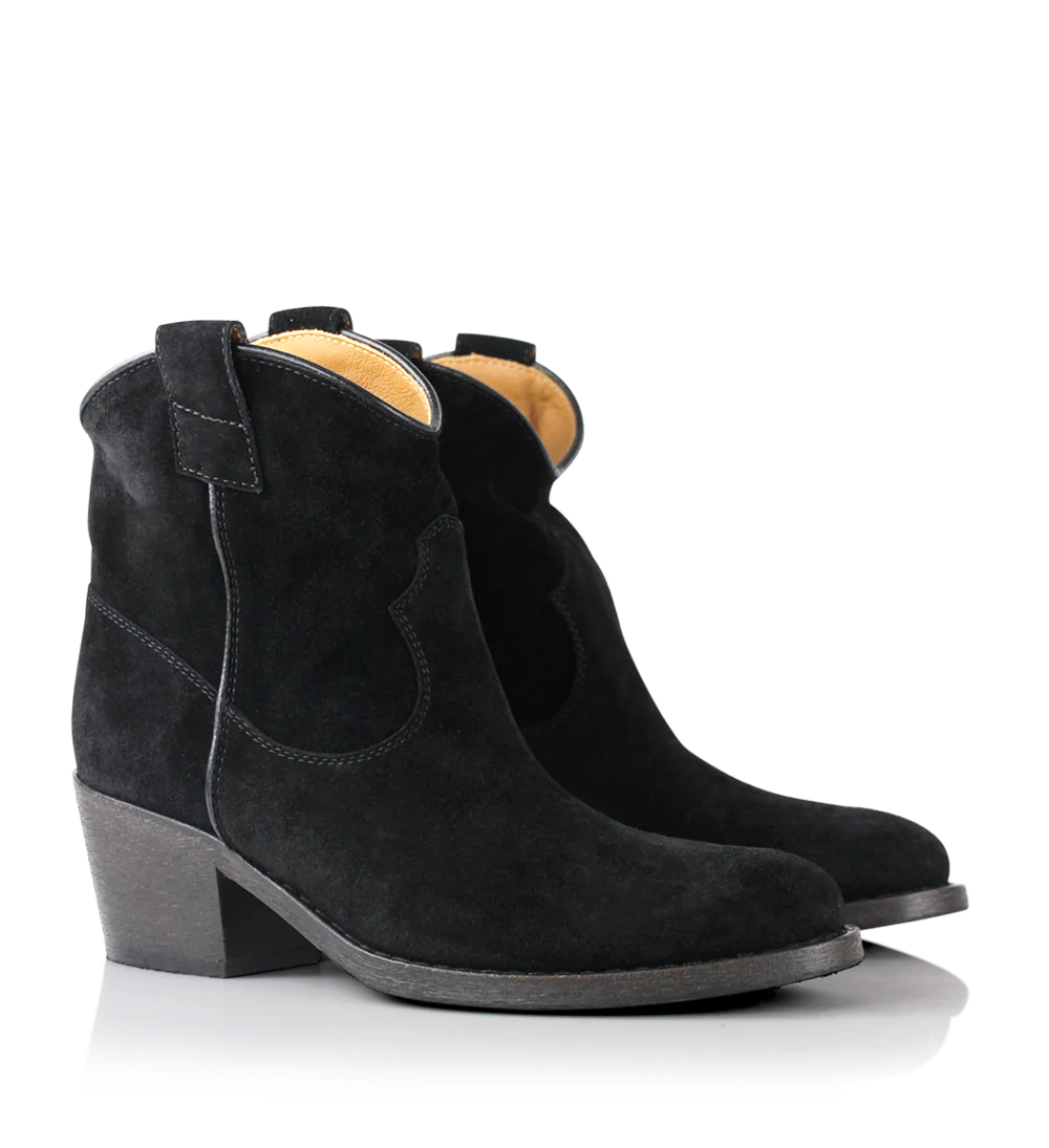 Anna 50 støvler, sort ruskind