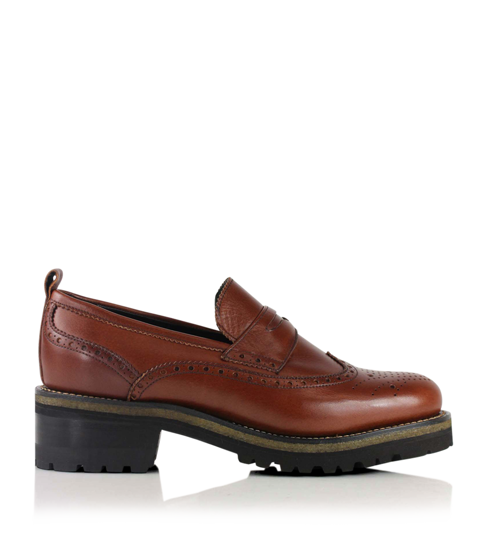 Idun loafers, brun læder