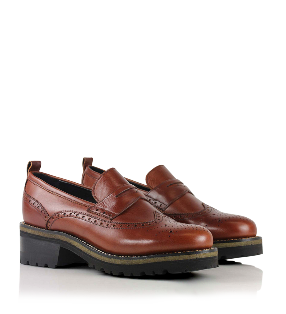 Idun loafers, brun læder