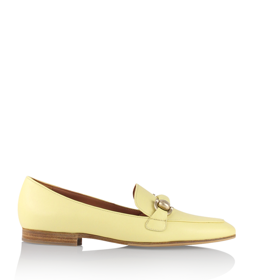 Libby loafers, yellow leather
