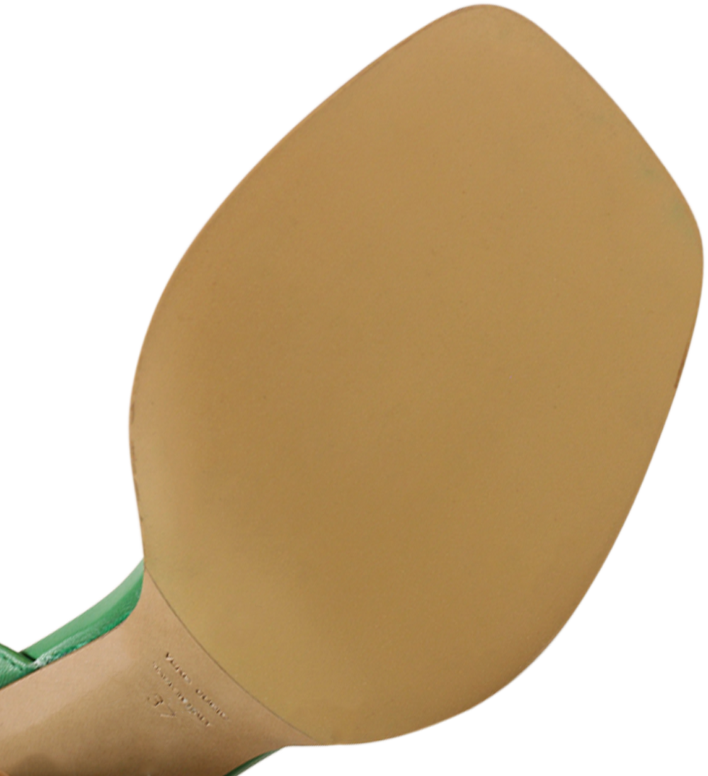 Agnes 95 sandaler, grøn læder