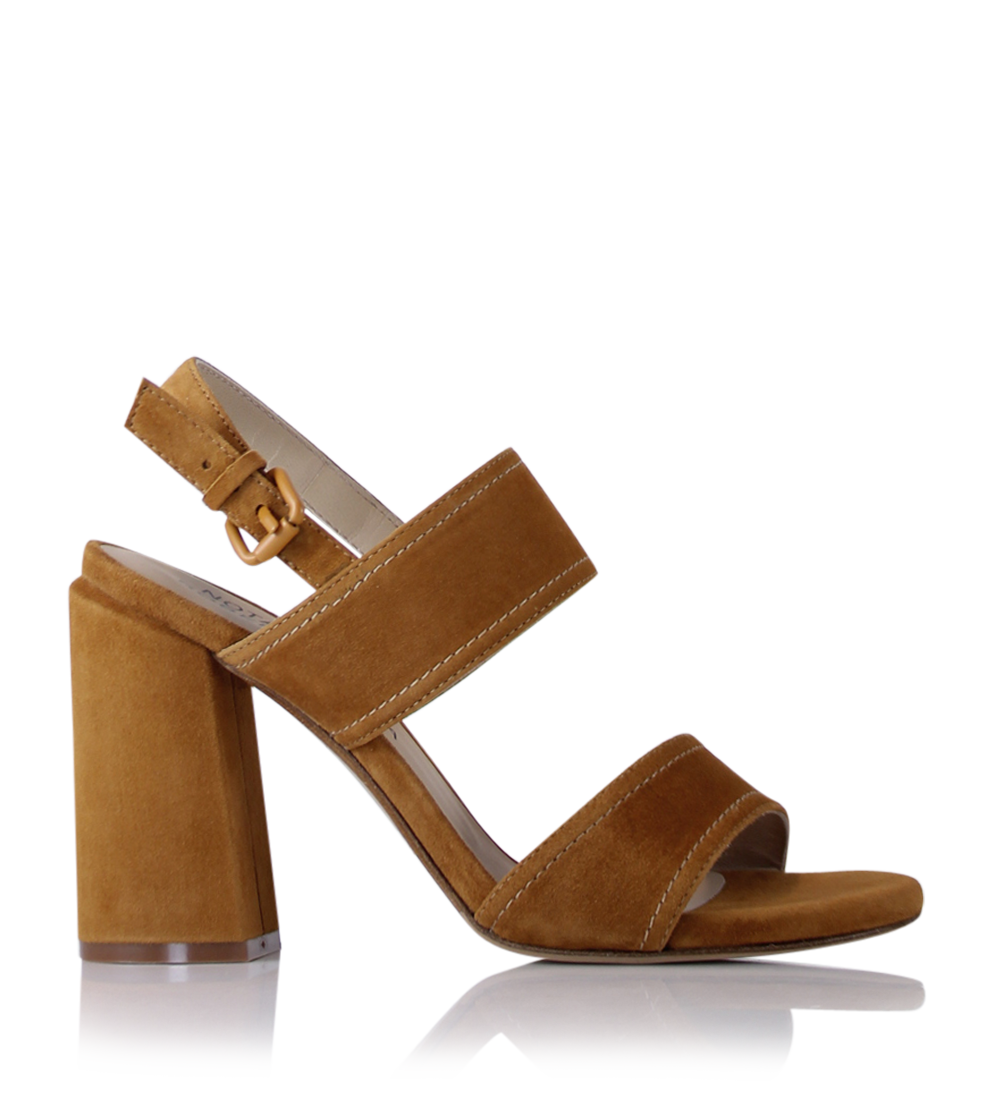 Agnesca 90 sandaler, brun ruskind