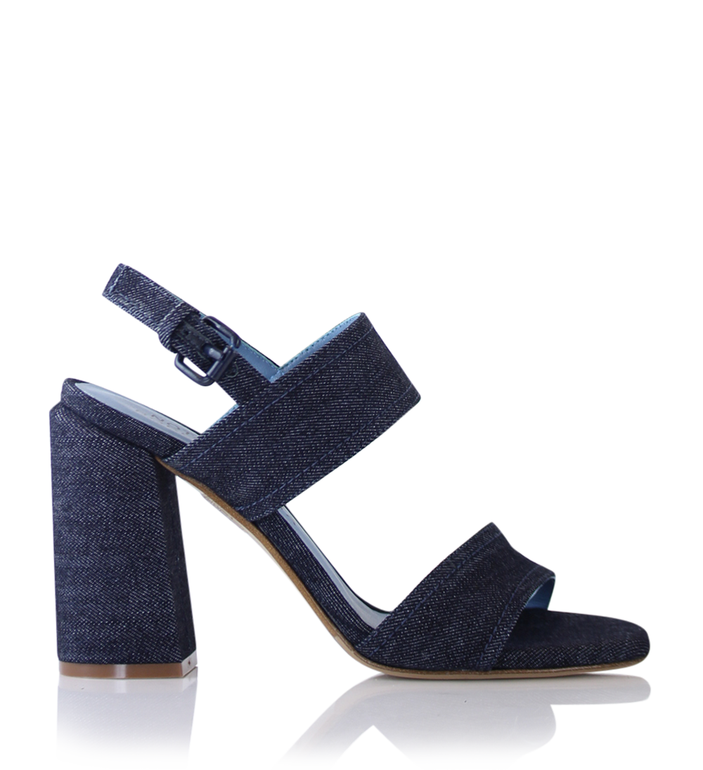 Agnesca 90 sandaler, denim