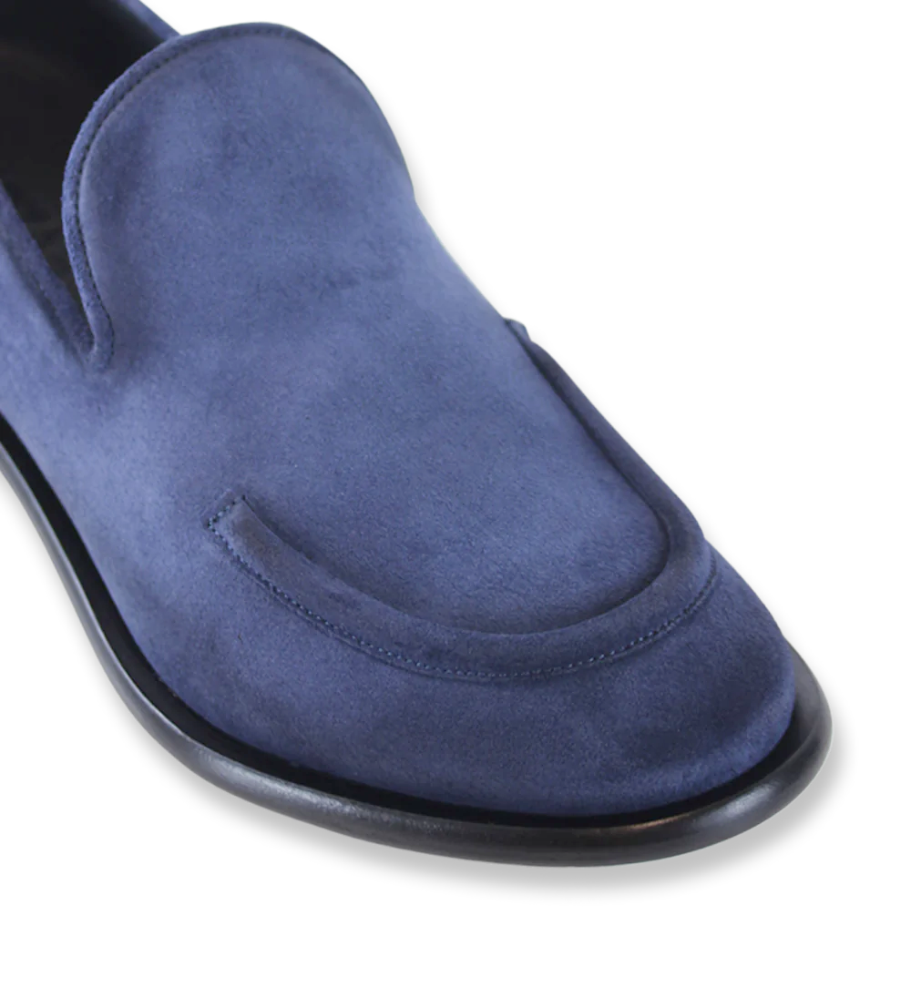 Antonio loafers, blå ruskind