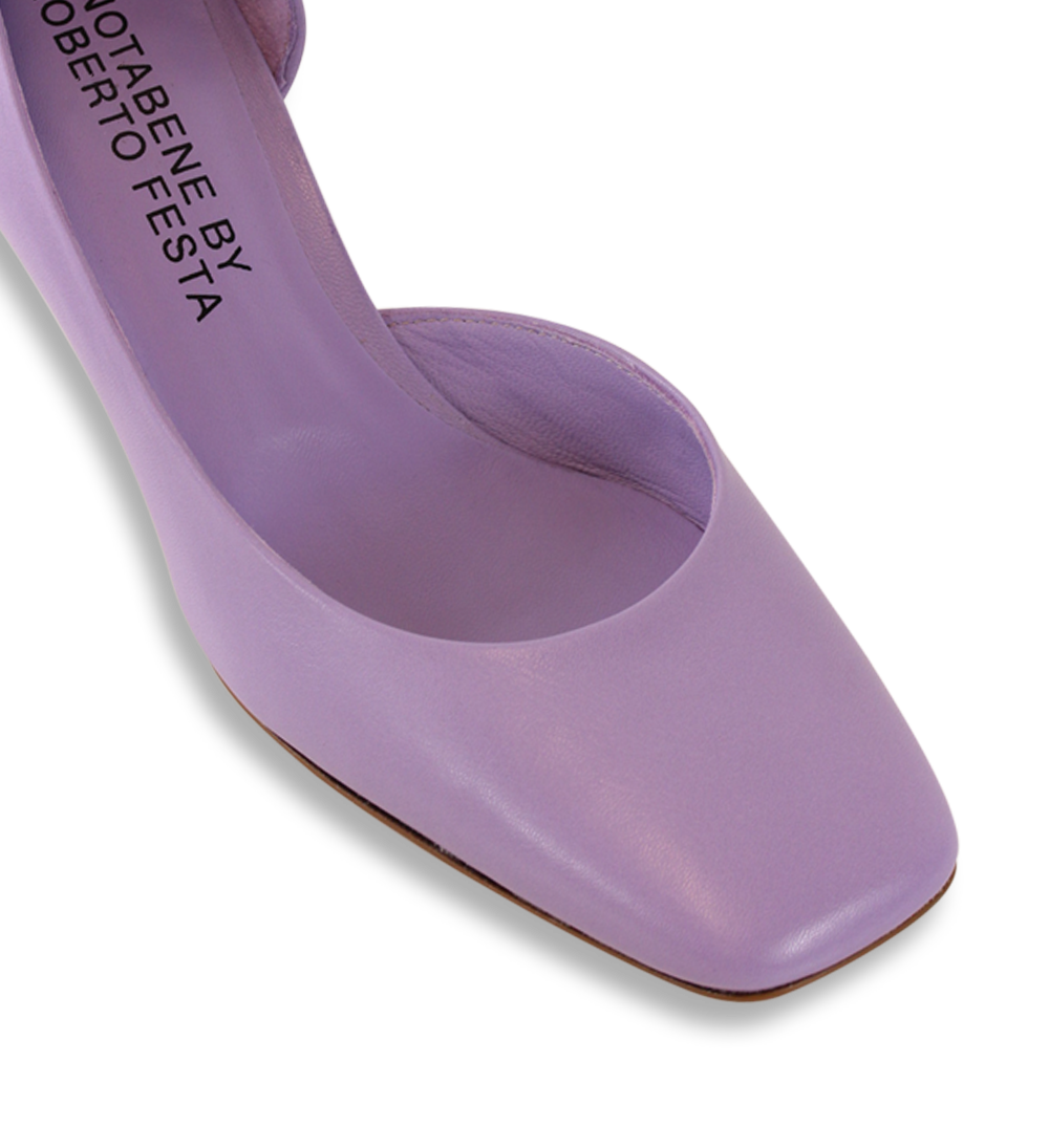 Ellen 55 pumps, lilac læder