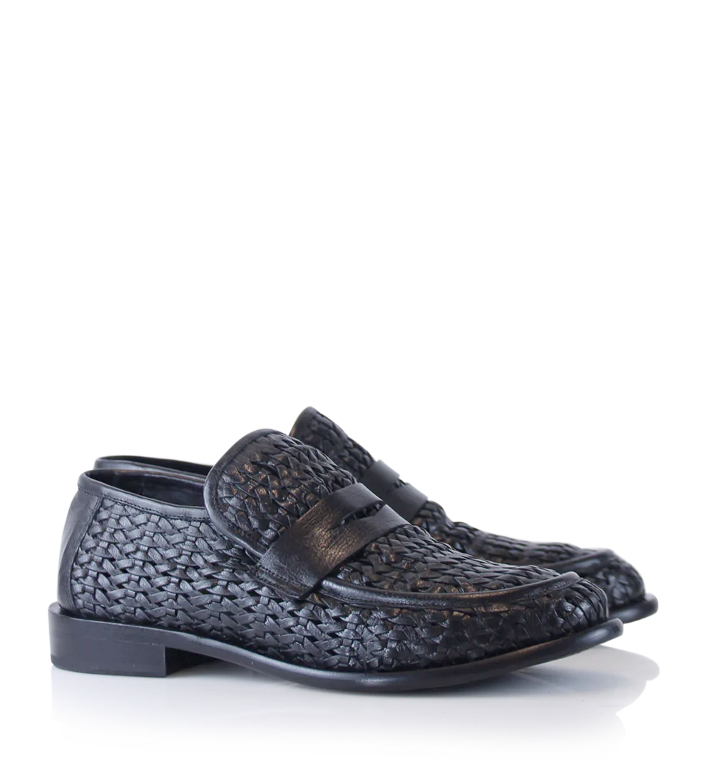 Enrico loafers, black leather
