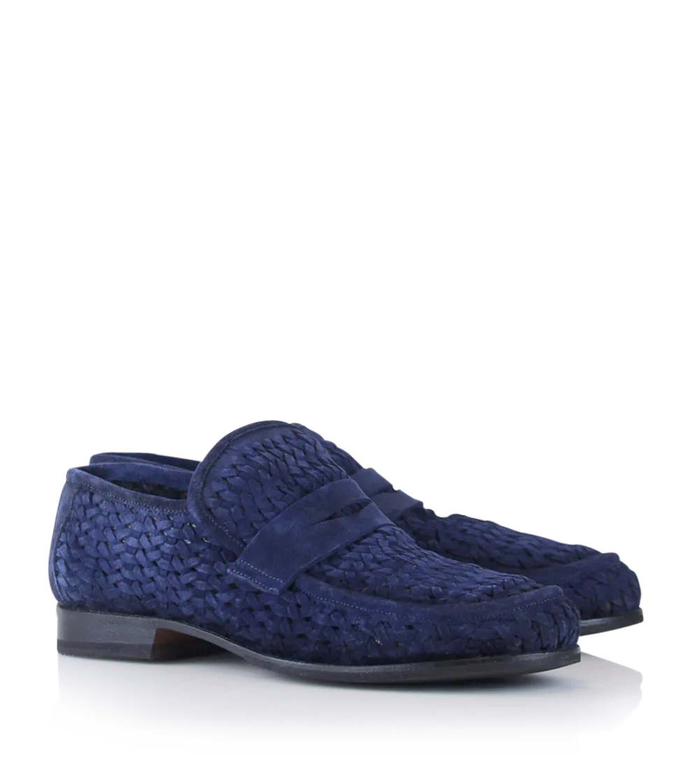 Enrico loafers, blue suede